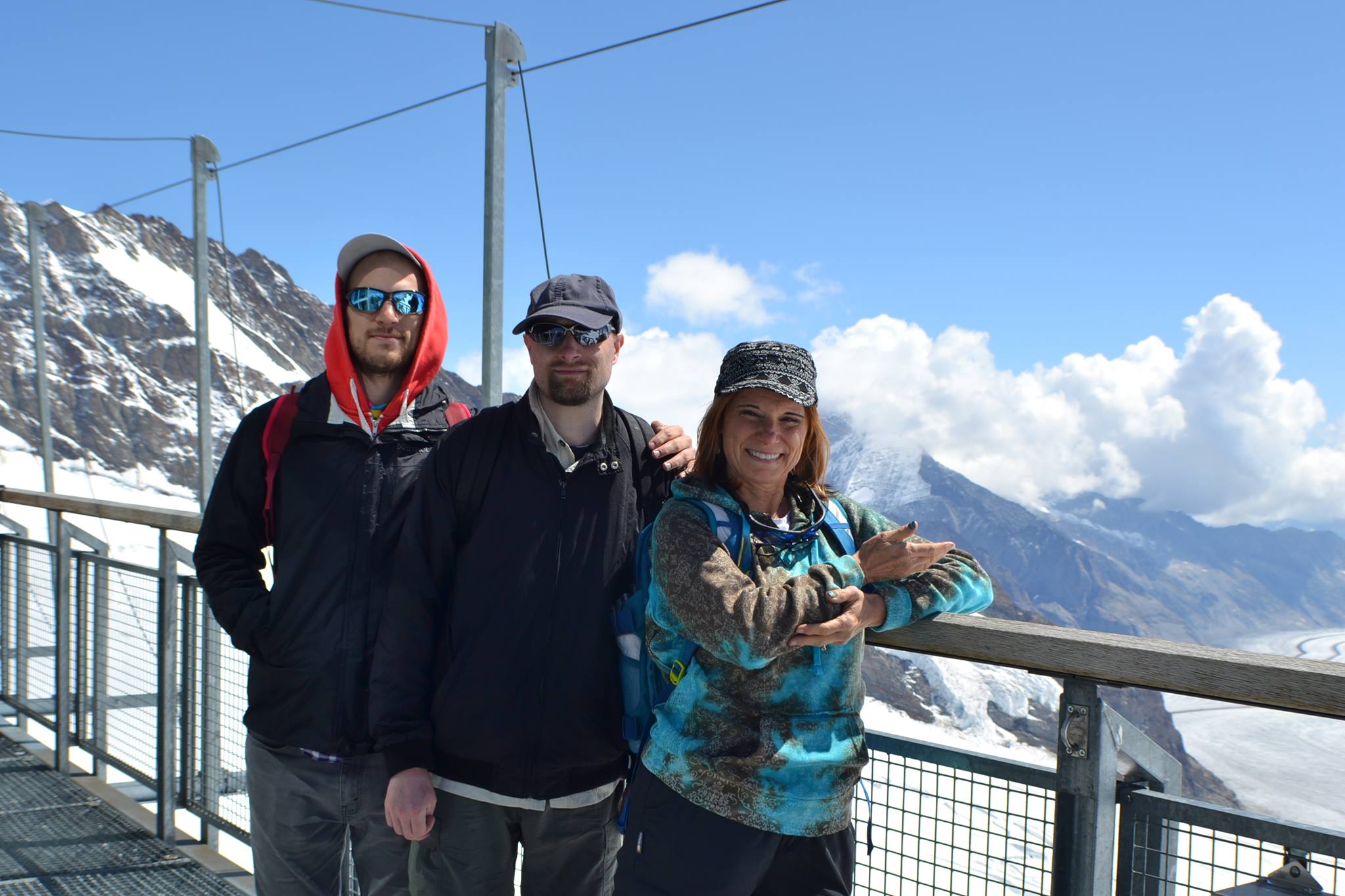 Swiss Alps - Shirl with her sons August 2015