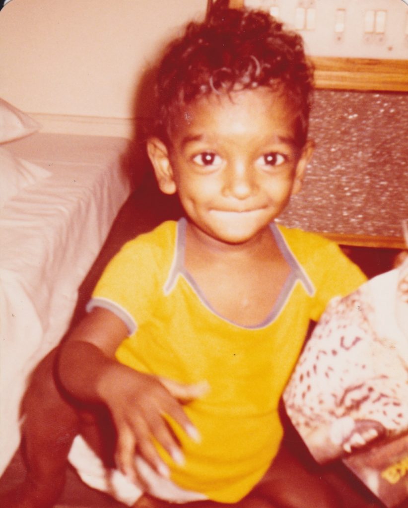 Son Joachim day after his adoption, Sri Lanka 1977