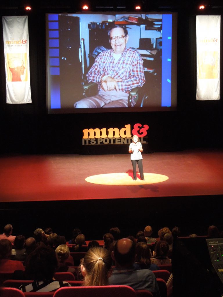 Speaking at Mind & Its Potential conferenc with HM on screen, Sydney Ocy 2014