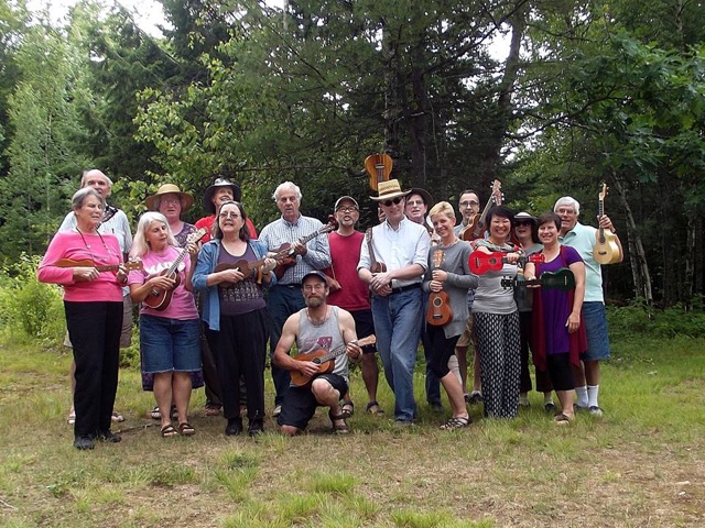 At ukulele festival in White Mountains